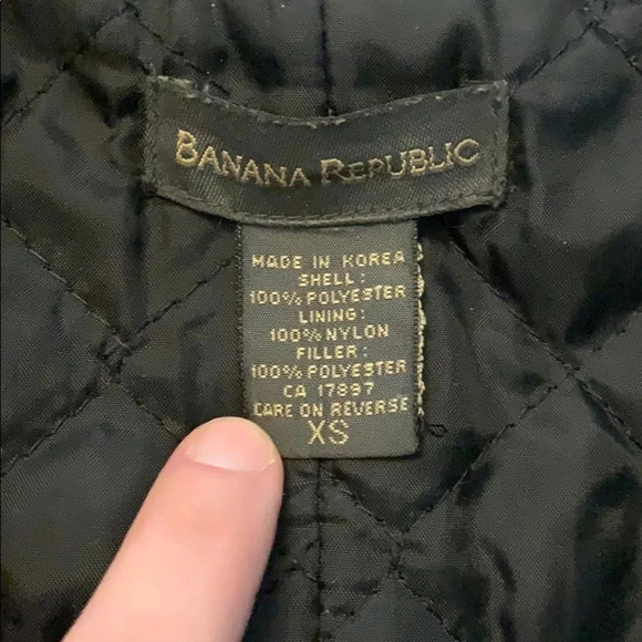 Women’s Banana Republic black fleece style pea coat XS - Picture 2 of 2